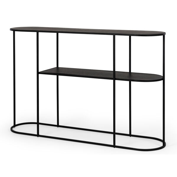 Deco Console Table - Black Oak