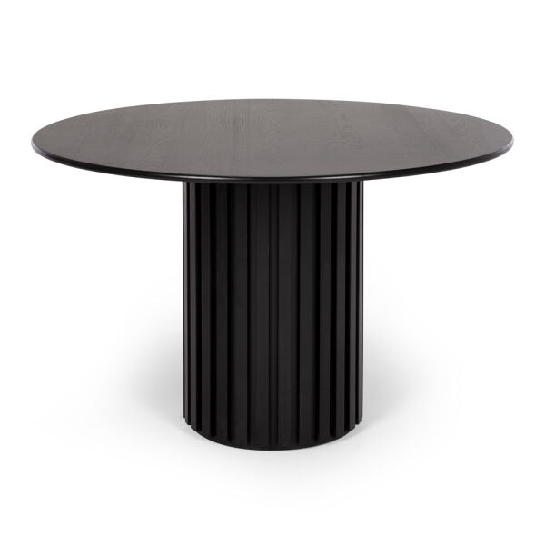 Rho Round Dining Table - Black Oak